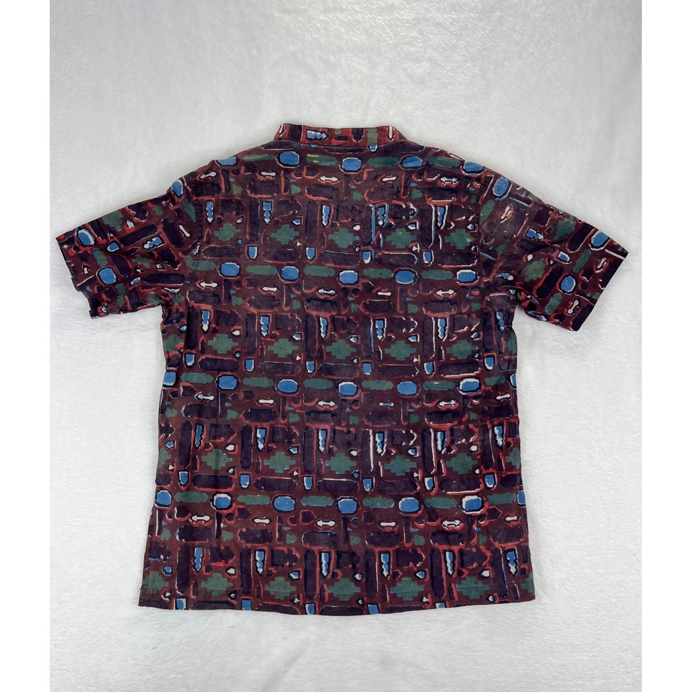 Fabindia Men's Abstract Print Short Sleeve Button Down Casual Shirt Sz‎ 38 Small - Picture 9 of 9